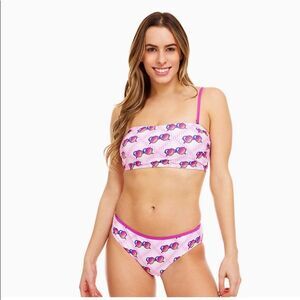 - Juniors' swimsuit UNDERCURRENT Print 2-Piece Convertible Bandeau Bikini SZ L